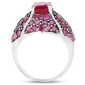 5.15 Carat Genuine Glass Filled Ruby & Ruby .925 Sterling Silver Ring by Bids.com