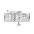 10K White Gold Round and Baguette Cut Diamond Bracelet (2.00 cttw, H-I Color, I2-I3 Clarity) by Bids.com