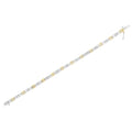 10K Two-Tone Gold Princess Cut Diamond Geo Link Bracelet (1.00 cttw, H-I Color, SI1-SI2 Clarity) by Bids.com