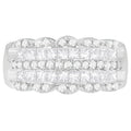 14K White Gold 1 1/7ct. TDW Round and Princess-Cut Diamond Ring(H-I, SI2-I1) by Bids.com