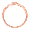 14K Rose Gold Plated .925 Sterling Silver Miracle Set Diamond Ring (1/20 Cttw, J-K Color, I1-I2 Clarity) - Size 6 by Bids.com