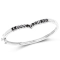 2.28 Carat Genuine Black Diamond .925 Sterling Silver Bangle by Bids.com