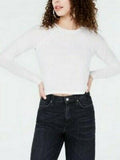 Material Girl Juniors Illusion-Sleeved Crop Top by Vanessa Jane
