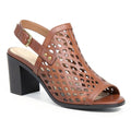 Womens Easy Street Erin Slingback, Brown Burnished, Size 8WW by Vanessa Jane