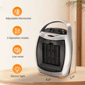 1500W Portable Ceramic Space Heater with Thermostat & Safety Protection with Carry Handle by DailySale