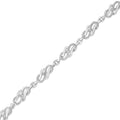 .925 Sterling Silver Prong Set Diamond Accent Infinity Weave Link 7.25" Bracelet (I-J Color, I3 Clarity) by Bids.com