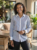 Charter Club Striped Contrast-Trim Shirt, Size 6 by Vanessa Jane