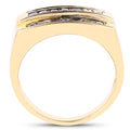 14K Yellow Gold Plated 1.05 Carat Genuine Blue Sapphire .925 Sterling Silver Ring by Bids.com