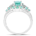 2.13 Carat Genuine Emerald .925 Sterling Silver Ring by Bids.com