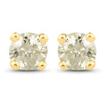 0.92 Carat Genuine LB Diamond 14K Yellow Gold Earrings by Bids.com
