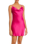 Wayf Nanette Cowl Mini Slip Dress, Size Medium by Vanessa Jane