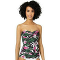 Anne Cole Womens Twist Front Shirred Bandeau Tankini Swim Top by Vanessa Jane