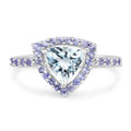 1.41 Carat Genuine Aquamarine & Tanzanite .925 Sterling Silver Ring by Bids.com