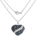 4.60 Carat Genuine Blue Sapphire and White Topaz .925 Sterling Silver Pendant by Bids.com
