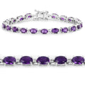 7.98 Carat Genuine Amethyst .925 Sterling Silver Bracelet by Bids.com