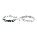 0.52 Carat Genuine Blue Diamond & White Diamond .925 Sterling Silver Earrings by Bids.com