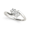 Solitaire Two Stone Diamond Ring in 14k White Gold (1/2 cttw) by Bids.com