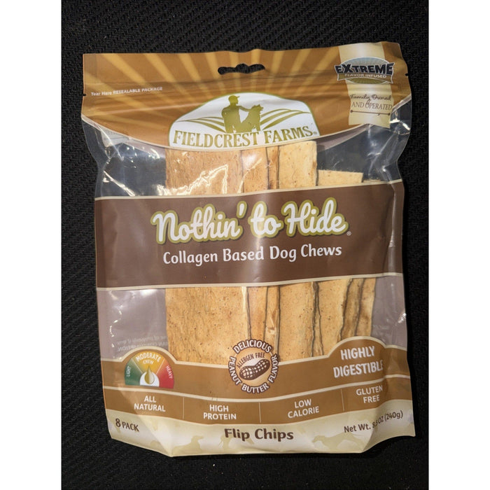 Nothin to Hide Flip Chips Peanut Butter Flavor Dog Chews - All Natural Rawhide Alternative Treats for Dogs by Price Is Right Miami