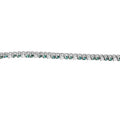 14K White Gold 4 5/8 Cttw Alternating White and Blue Diamond Martini Set Tennis Bracelet (H-I Color, I1-I2 Clarity) - 7" Inches by Bids.com