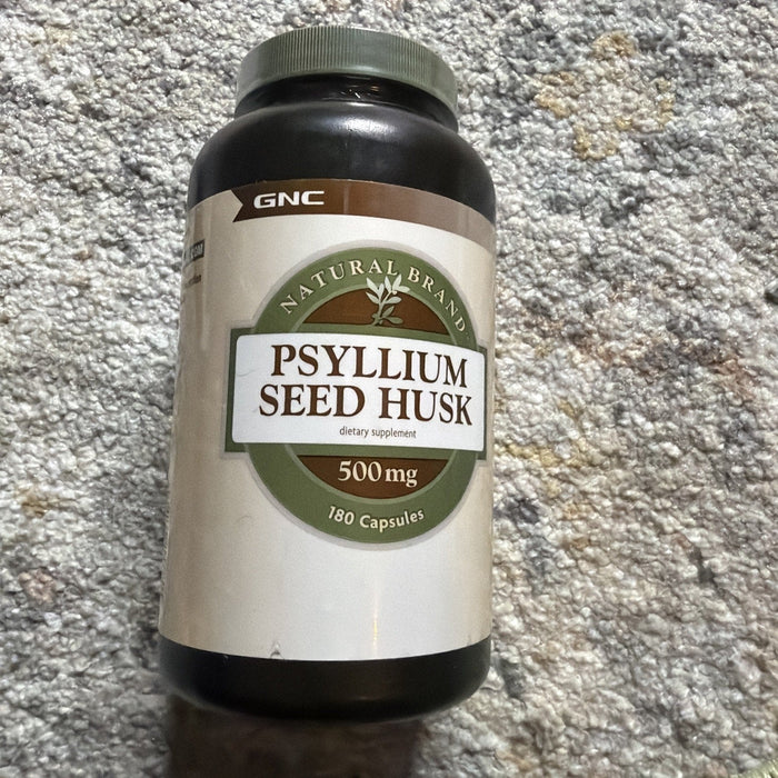 GNC Natural Brand Psyllium Seed Husk 500mg, 180 Capsules, Supports Digestive Hea by Price Is Right Miami