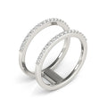 14k White Gold Dual Band Design Ring with Diamonds (1/3 cttw) by Bids.com