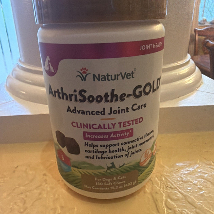NaturVet ArthriSoothe-GOLD Advanced Joint Care for Dogs & Cats 180 Soft Chews by Price Is Right Miami