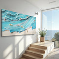 Abstract Aerial View Beach Wall Art by Tailored Canvases