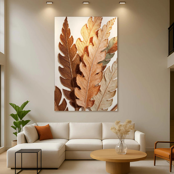 Abstract Autum Leaves Wall Art by Tailored Canvases