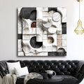 Abstract Black & White Wall Sculpture Wall Art by Tailored Canvases