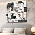 Abstract Black & White Wall Sculpture Wall Art by Tailored Canvases