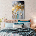 Abstract Gold Floral Wall Art by Tailored Canvases