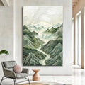 Abstract Mountain and River Landscape Wall Art by Tailored Canvases