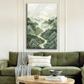 Abstract Mountain and River Landscape Wall Art by Tailored Canvases