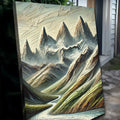 Abstract Mountain and River Landscape Wall Art II by Tailored Canvases
