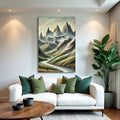 Abstract Mountain and River Landscape Wall Art II by Tailored Canvases