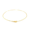14K Yellow Gold Fine Paperclip Anklet (1.5mm) by Bids.com