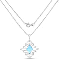 5.15 Carat Genuine Swiss Blue Topaz .925 Sterling Silver Pendant by Bids.com
