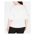 Bar III Women's Ruffle-Sleeve Blouse by Vanessa Jane