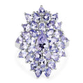 5.27 Carat Genuine Tanzanite .925 Sterling Silver Ring by Bids.com