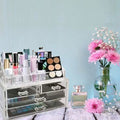 2-Pack: Acrylic Makeup Organizer Cosmetic Jewelry Display Box by DailySale
