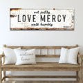 Act Justly Love Mercy Walk Humbly Faith Sign by Tailored Canvases