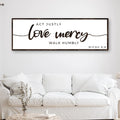 Act Justly Love Mercy Walk Humbly Faith Sign III by Tailored Canvases