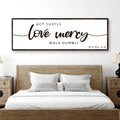 Act Justly Love Mercy Walk Humbly Faith Sign III by Tailored Canvases