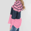 Actloe Women Long Sleeve Striped Color Block Casual Hoodies by DailySale