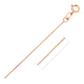 14k Rose Gold Diamond Cut Cable Link Chain 0.7mm by Bids.com