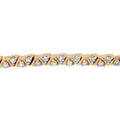 14K Yellow Gold Round-Cut Diamond Bracelet (4.00 cttw, H-I Color, I1-I2 Clarity) by Bids.com