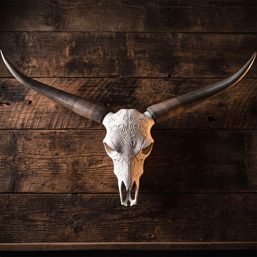 ADG42 Decorative Steer Skull and Horns Western Wall Decor by Active Doodie Gear­®