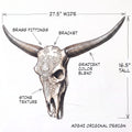 ADG42 Decorative Steer Skull and Horns Western Wall Decor by Active Doodie Gear­®