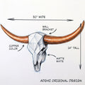 ADG42 Low-Poly Large Steer Skull and Horns | Wall Decor by Active Doodie Gear­®