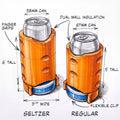 ADG42 The Stacker Can Cooler and Pouch Tin Holder by Active Doodie Gear­®
